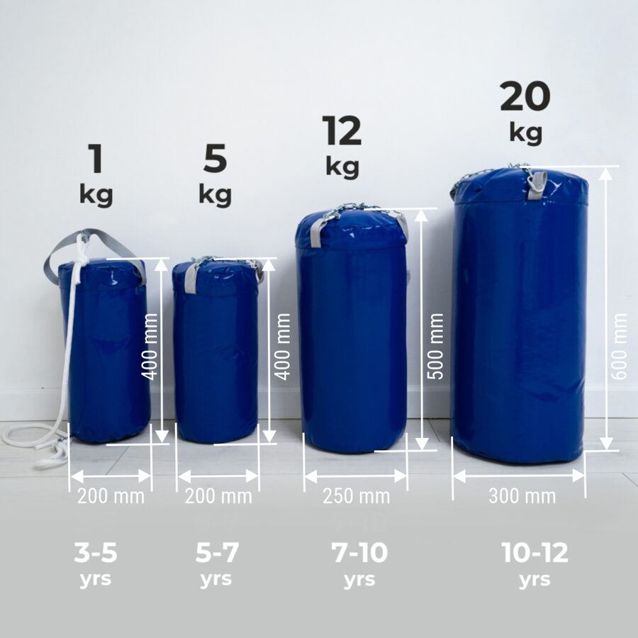 Boksa maiss 20kg (10-12 gadi) priekš zviedru sienas